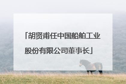 胡贤甫任中国船舶工业股份有限公司董事长