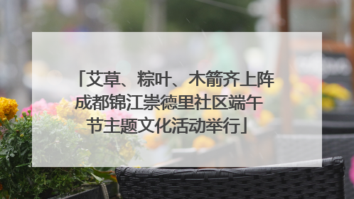 艾草、粽叶、木箭齐上阵 成都锦江崇德里社区端午节主题文化活动举行