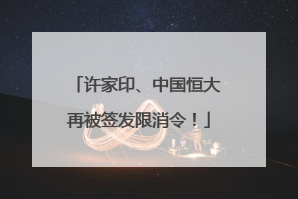 许家印、中国恒大再被签发限消令！