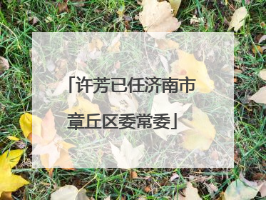 许芳已任济南市章丘区委常委