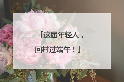 这届年轻人，回村过端午！