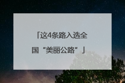 这4条路入选全国“美丽公路”
