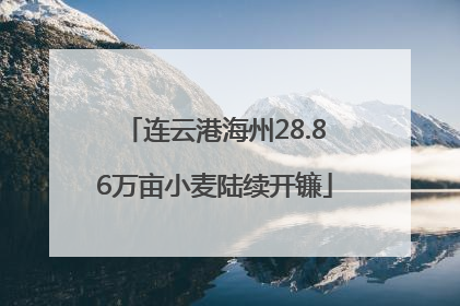 连云港海州28.86万亩小麦陆续开镰