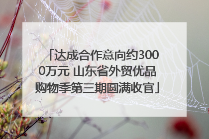 达成合作意向约3000万元 山东省外贸优品购物季第三期圆满收官