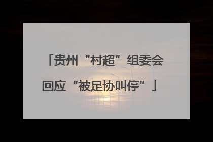 贵州“村超”组委会回应“被足协叫停”