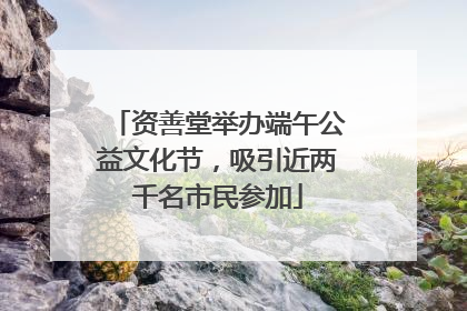 资善堂举办端午公益文化节，吸引近两千名市民参加