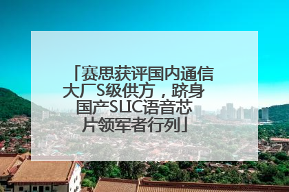 赛思获评国内通信大厂S级供方，跻身国产SLIC语音芯片领军者行列