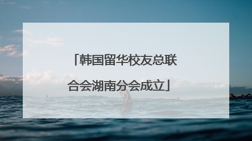 韩国留华校友总联合会湖南分会成立