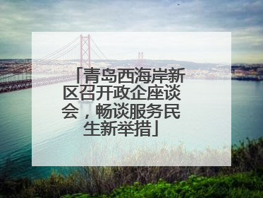 青岛西海岸新区召开政企座谈会，畅谈服务民生新举措