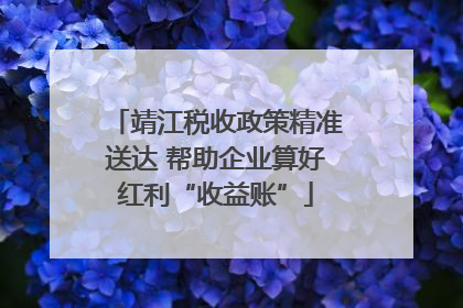靖江税收政策精准送达 帮助企业算好红利“收益账”