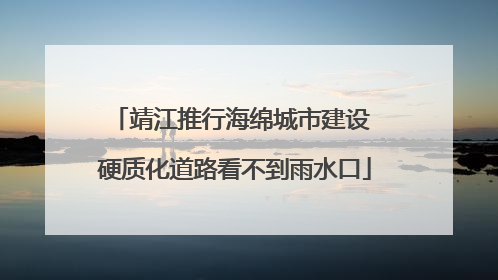 靖江推行海绵城市建设 硬质化道路看不到雨水口