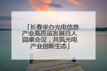 长春举办光电信息产业高质量发展百人圆桌会议，共筑光电产业创新生态