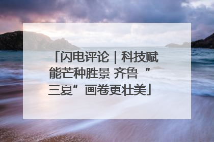 闪电评论｜科技赋能芒种胜景 齐鲁“三夏”画卷更壮美