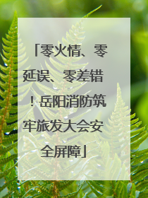 零火情、零延误、零差错！岳阳消防筑牢旅发大会安全屏障
