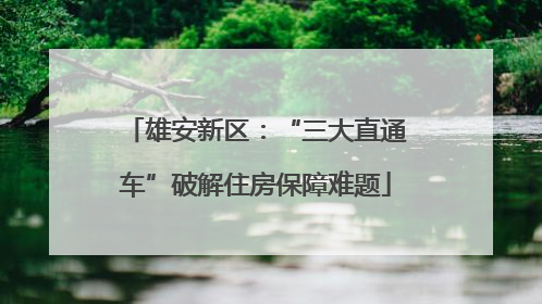 雄安新区：“三大直通车”破解住房保障难题