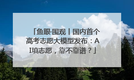 鱼眼·围观丨国内首个高考志愿大模型发布：AI填志愿，靠不靠谱？