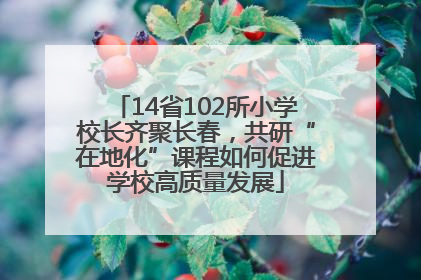 14省102所小学校长齐聚长春，共研“在地化”课程如何促进学校高质量发展