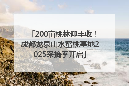 200亩桃林迎丰收！成都龙泉山水蜜桃基地2025采摘季开启