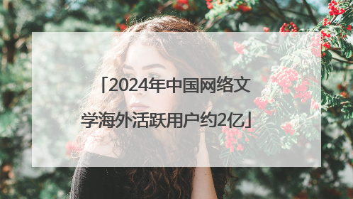 2024年中国网络文学海外活跃用户约2亿