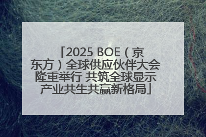 2025 BOE（京东方）全球供应伙伴大会隆重举行 共筑全球显示产业共生共赢新格局
