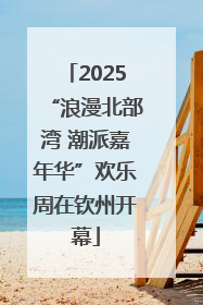 2025“浪漫北部湾 潮派嘉年华”欢乐周在钦州开幕