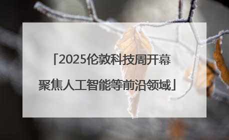 2025伦敦科技周开幕 聚焦人工智能等前沿领域