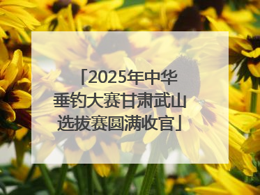 2025年中华垂钓大赛甘肃武山选拔赛圆满收官