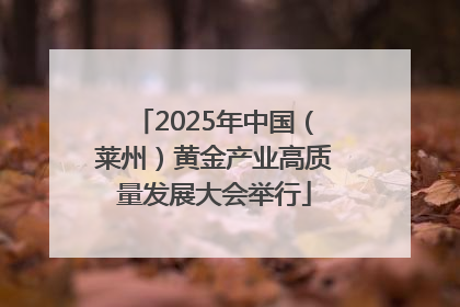 2025年中国（莱州）黄金产业高质量发展大会举行