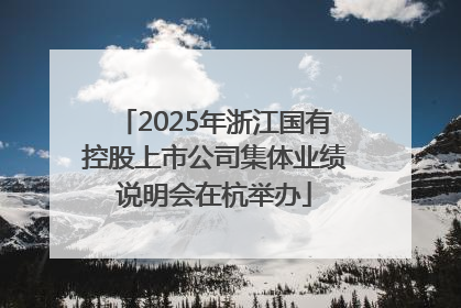 2025年浙江国有控股上市公司集体业绩说明会在杭举办