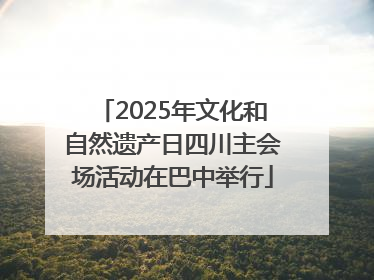 2025年文化和自然遗产日四川主会场活动在巴中举行