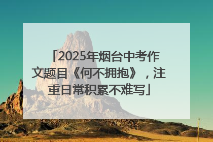 2025年烟台中考作文题目《何不拥抱》，注重日常积累不难写