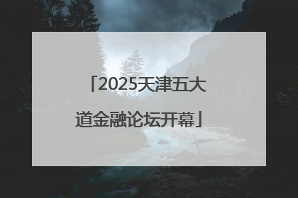 2025天津五大道金融论坛开幕