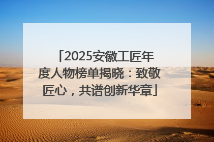 2025安徽工匠年度人物榜单揭晓：致敬匠心，共谱创新华章