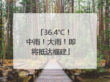 36.4℃！中雨！大雨！即将抵达福建