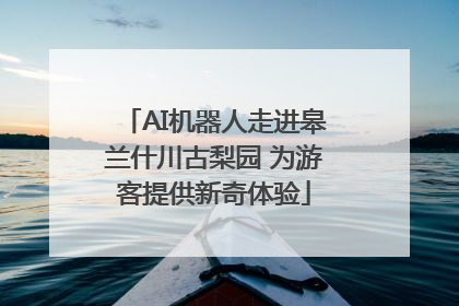AI机器人走进皋兰什川古梨园 为游客提供新奇体验