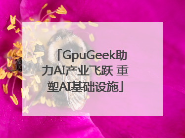 GpuGeek助力AI产业飞跃 重塑AI基础设施