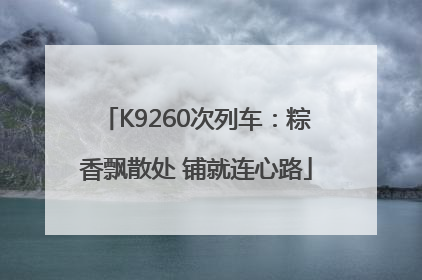 K9260次列车：粽香飘散处 铺就连心路