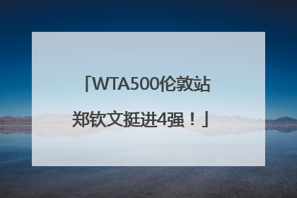 WTA500伦敦站 郑钦文挺进4强！